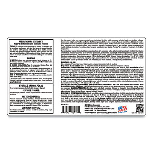 Betco AF315 FastDraw Disinfectant Cleaner, Citrus Floral Scent, 2 L Bottle, 4/Carton (3154700)