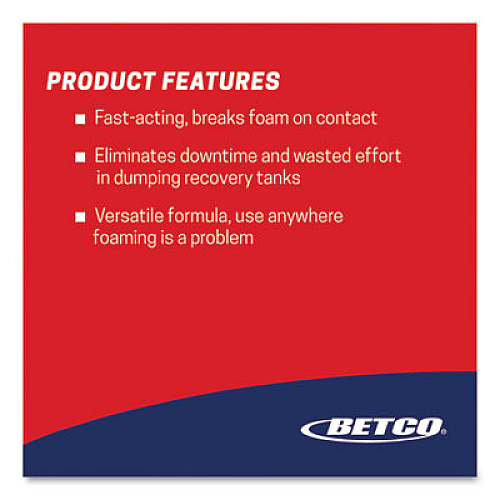 Betco FiberPro Foam Control Liquid Defoamer, 1 gal Bottle, 4/Carton (4030400)
