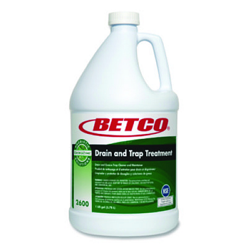 Betco BioActive Solutions Drain and Trap Treatment, Ocean Scent, 1 gal Bottle, 4/Carton (26000400)
