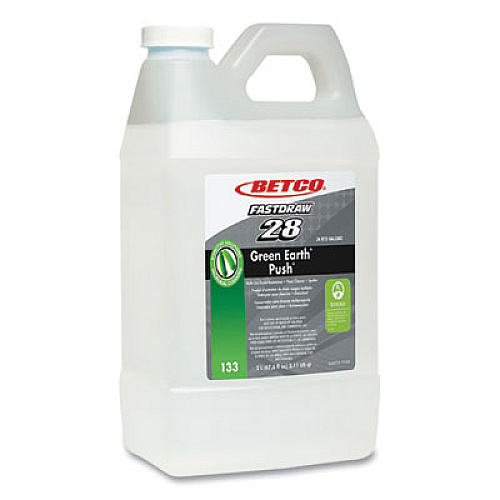 Betco PUSH FastDraw All Purpose Cleaner and Odor Eliminator, New Green Scent, 2 L Bottle, 4/Carton (1334700)