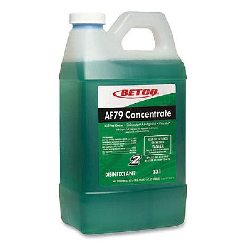 Betco AF79 Acid-Free FastDraw Bathroom Cleaner Concentrate, Ocean Breeze Scent, 2 L Bottle, 4/Carton (3314700)