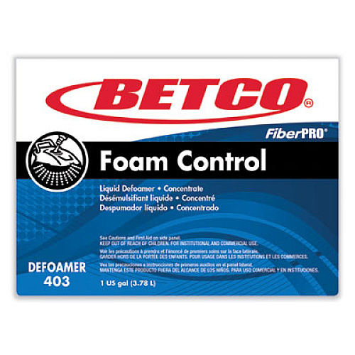 Betco FiberPro Foam Control Liquid Defoamer, 1 gal Bottle, 4/Carton (4030400)