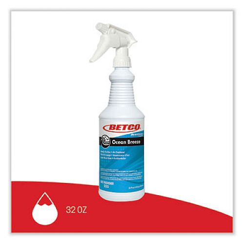 Betco BestScent Ocean Breeze RTU Deodorizer, Ocean Breeze Scent, 32 oz Spray Bottle, 12/Carton (2351200)
