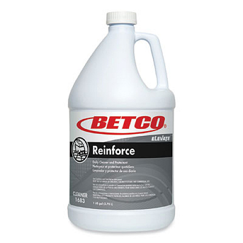 Betco Reinforce Floor Cleaner and Protectant, Lemon Scent, 1 gal Bottle, 4/Carton (16830400)