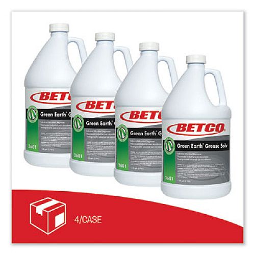 Betco BioActive Solutions Grease Solv, Orange Scent, 1 gal Bottle, 4/Carton (26010400)