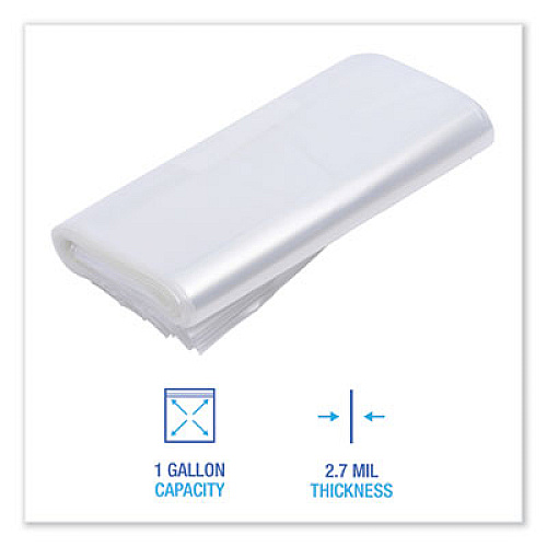 Boardwalk Reclosable Freezer Storage Bags, 1 gal, 10.5" x 11", Clear, 250/Box (1GALFZRBAG)