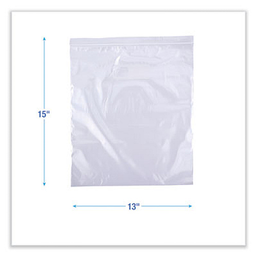 Boardwalk Reclosable Food Storage Bags, 2 Gallon, 13" x 15", Clear, 100/Box (2GALBAG)