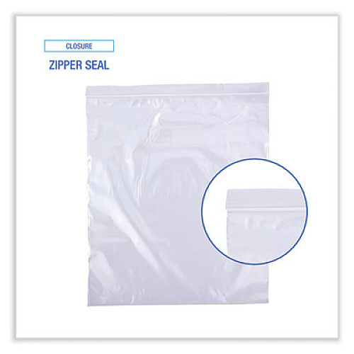 Boardwalk Reclosable Food Storage Bags, 2 Gallon, 13" x 15", Clear, 100/Box (2GALBAG)
