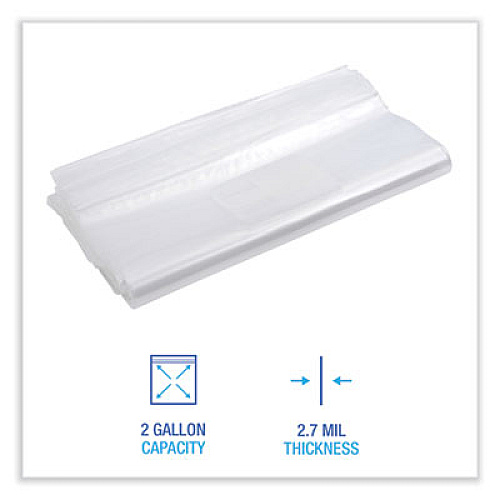 Boardwalk Reclosable Freezer Storage Bags, 2 gal, 13" x 15", Clear, 100/Box (2GALFZRBAG)
