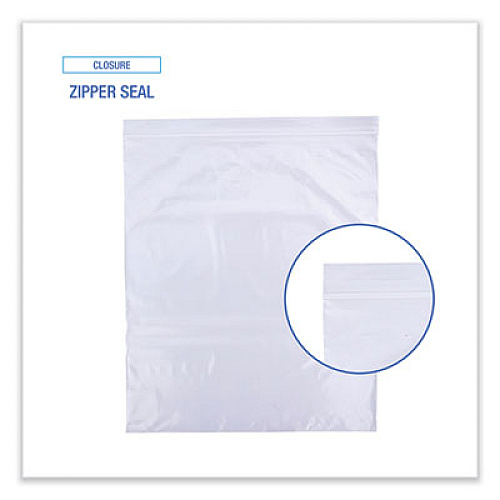Boardwalk Reclosable Freezer Storage Bags, 2 gal, 13" x 15", Clear, 100/Box (2GALFZRBAG)