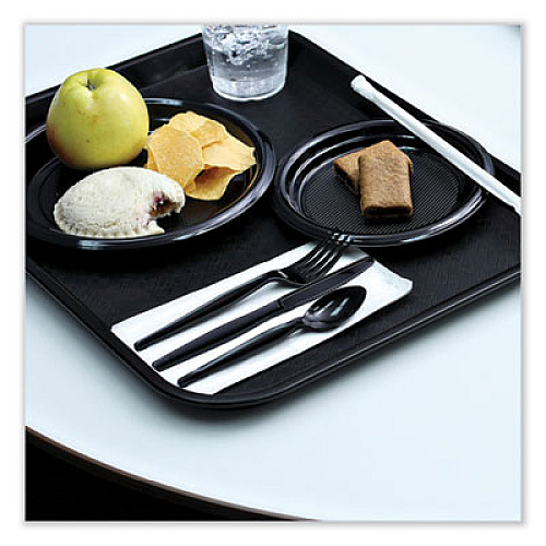 Boardwalk Heavyweight Wrapped Polystyrene Cutlery, Fork, Plastic, Black, 1,000/Carton (FORKHWPSBIW)