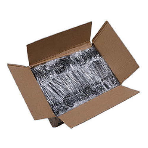 Boardwalk Heavyweight Wrapped Polystyrene Cutlery, Fork, Plastic, Black, 1,000/Carton (FORKHWPSBIW)