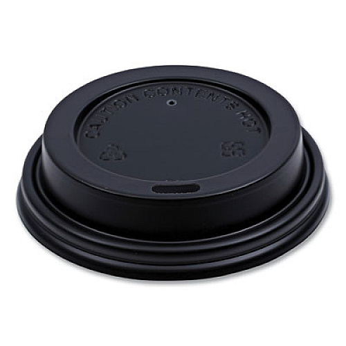 Boardwalk Hot Cup Lids, Fits 8 oz Hot Cup, Plastic, Black, 1,000/Carton (HOTBL8)