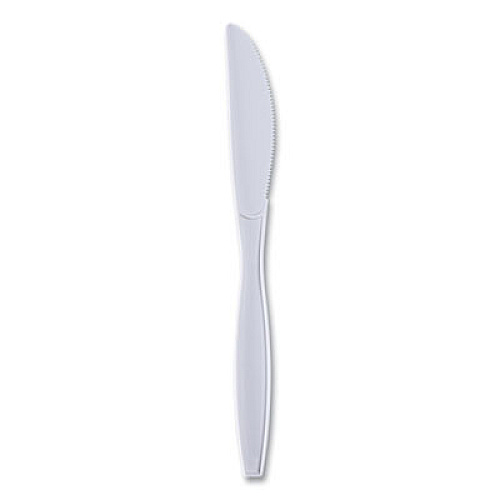 Boardwalk Heavyweight Wrapped Polypropylene Cutlery, Knife, Plastic, White, 1,000/Carton (KNIHWPPWIW)