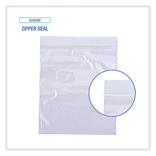 Boardwalk Reclosable Food Storage Bags, Quart, 7" x 8", Clear, 500/Box (QUARTBAG)