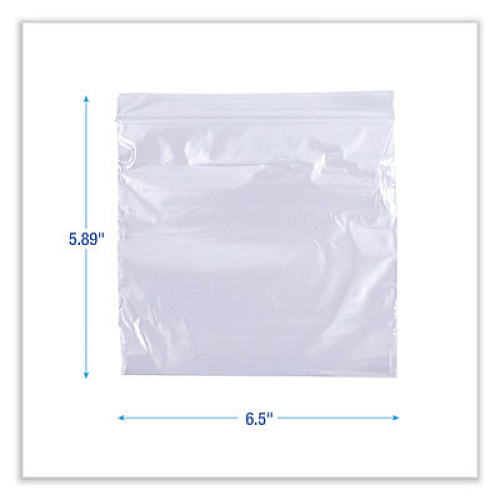 Boardwalk Reclosable Food Storage Bags, Sandwich, 6.5" x 5.89", Clear, 500/Box (SANDWICHBAG)