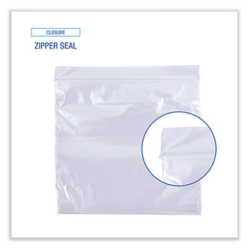 Boardwalk Reclosable Food Storage Bags, Sandwich, 6.5" x 5.89", Clear, 500/Box (SANDWICHBAG)