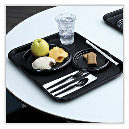 Boardwalk Heavyweight Wrapped Polystyrene Cutlery, Spoon, Plastic, Black, 1,000/Carton (TSHWPSBIW)