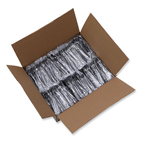Boardwalk Heavyweight Wrapped Polystyrene Cutlery, Spoon, Plastic, Black, 1,000/Carton (TSHWPSBIW)