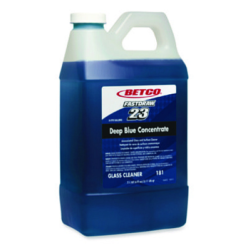 Betco Deep Blue FastDraw Glass and Surface Cleaner, 2 L Bottle, 4/Carton (1814700)