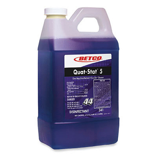 Betco Quat-Stat 5 FastDraw Disinfectant, Lavender Scent, 2 L Bottle, 4/Carton (3414700)