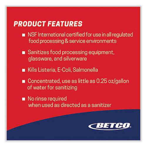 Betco Symplicity Sanibet Multi-Range FastDraw Sanitizer Disinfectant Deodorizer, 2 L Bottle, 4/Carton (2374700)