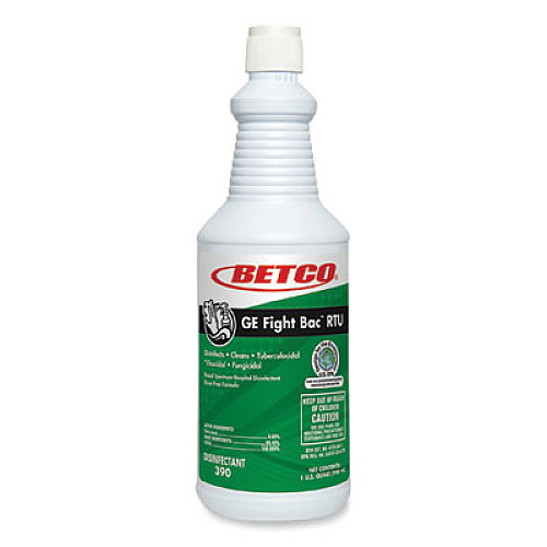 Betco GE Fight Bac RTU Disinfectant, Fresh Scent, 32oz Bottle, 12/Carton (3901200)