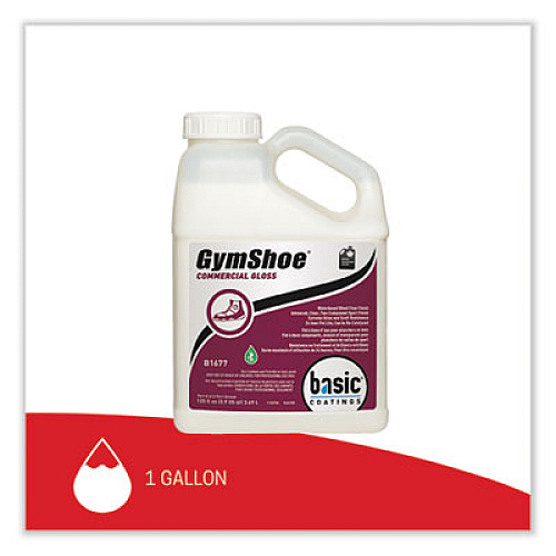 Betco GymShoe Gloss Sport Finish, Mild Scent, 1 gal Bottle, 4/Carton (B16774312)
