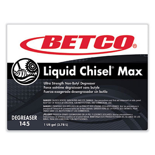 Betco Liquid Chisel Max Non-Butyl Degreaser, Characteristic Scent, 1 gal Bottle, 4/Carton (1450400)