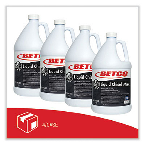 Betco Liquid Chisel Max Non-Butyl Degreaser, Characteristic Scent, 1 gal Bottle, 4/Carton (1450400)