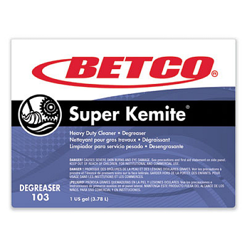 Betco Super Kemite Butyl Degreaser, Cherry Scent, 1 gal Bottle, 4/Carton (1030400)