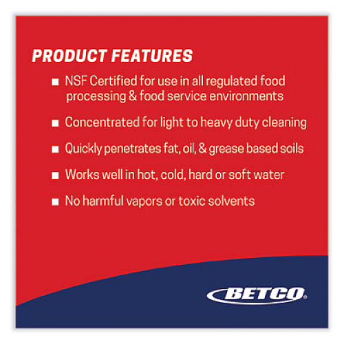 Betco Liquid Chisel Max Non-Butyl Degreaser, Characteristic Scent, 1 gal Bottle, 4/Carton (1450400)