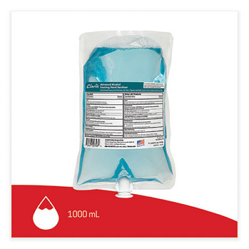Betco Clario C3 Advanced Alcohol Foaming Sanitizer, 1,000 mL Bag, Citrus Scent, 6/Carton (7952900)