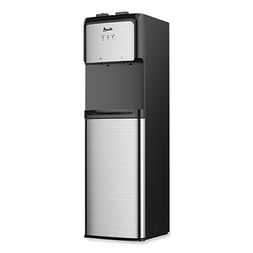 Avanti Bottom Loading Water Dispenser with UV Light, 3 gal to 5 gal, 12.25 x 14 x 41.25, Black/Stainless Steel (WDBMC810Q3S)
