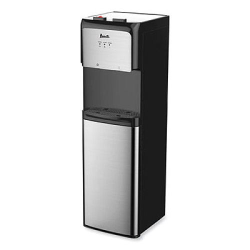 Avanti Bottom Loading Water Dispenser with UV Light, 3 gal to 5 gal, 12.25 x 14 x 41.25, Black/Stainless Steel (WDBMC810Q3S)