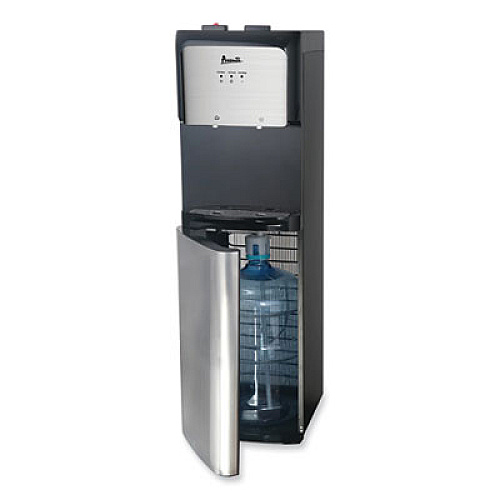 Avanti Bottom Loading Water Dispenser with UV Light, 3 gal to 5 gal, 12.25 x 14 x 41.25, Black/Stainless Steel (WDBMC810Q3S)