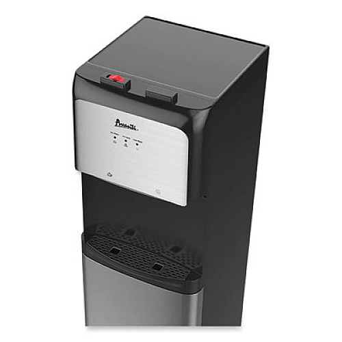 Avanti Bottom Loading Water Dispenser with UV Light, 3 gal to 5 gal, 12.25 x 14 x 41.25, Black/Stainless Steel (WDBMC810Q3S)