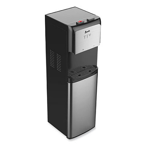 Avanti Bottom Loading Water Dispenser with UV Light, 3 gal to 5 gal, 12.25 x 14 x 41.25, Black/Stainless Steel (WDBMC810Q3S)