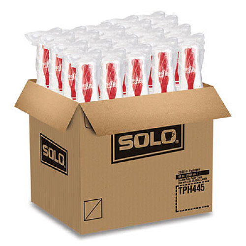 SOLO Double Sided Poly (DSP) Paper Cold Cups, 44 oz, Coca-Cola Design, 500/Carton (TPH445105820)