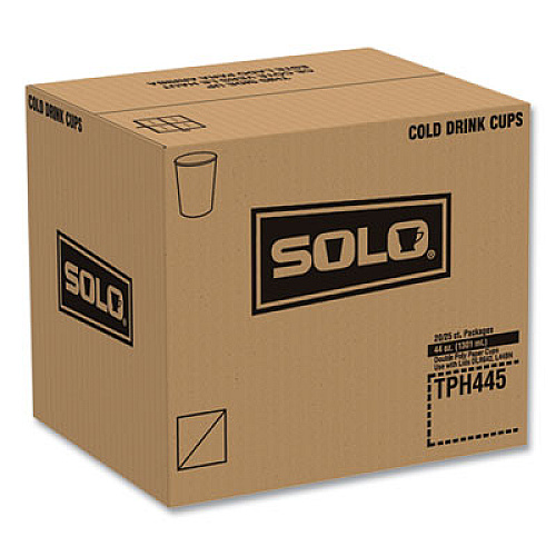 SOLO Double Sided Poly (DSP) Paper Cold Cups, 44 oz, Coca-Cola Design, 500/Carton (TPH445105820)