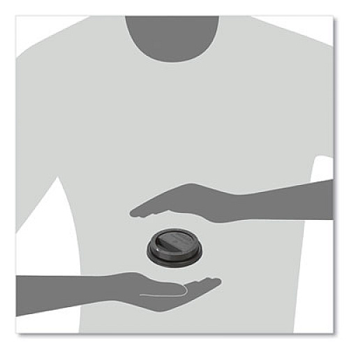 SOLO Traveler Cappuccino Style Dome Lid, Fits 10 oz Hot Cups, Plastic, Black, 1,000/Carton (TL31B2)