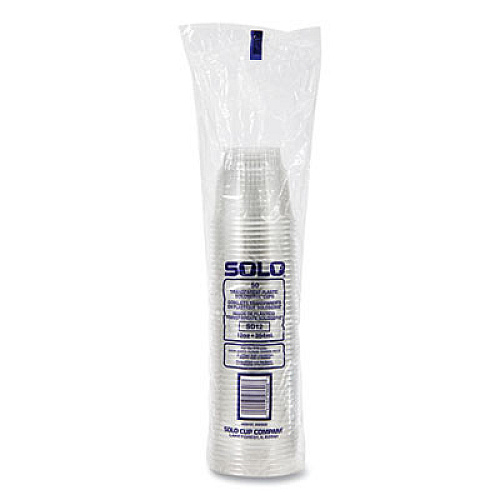 SOLO Sundae Cups, 12 oz, Plastic, Clear, 50/Bag, 20 Bags/Carton (SD12)