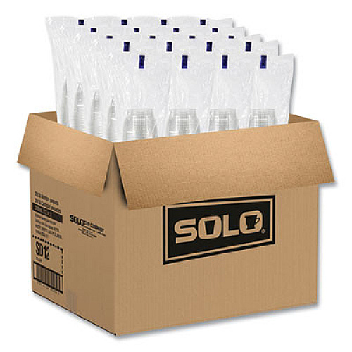SOLO Sundae Cups, 12 oz, Plastic, Clear, 50/Bag, 20 Bags/Carton (SD12)