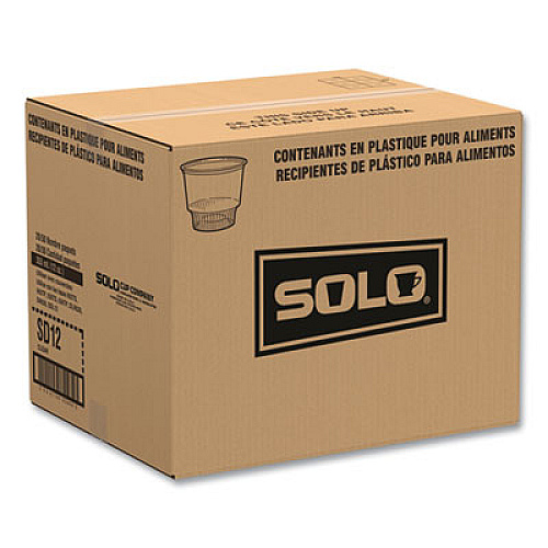 SOLO Sundae Cups, 12 oz, Plastic, Clear, 50/Bag, 20 Bags/Carton (SD12)