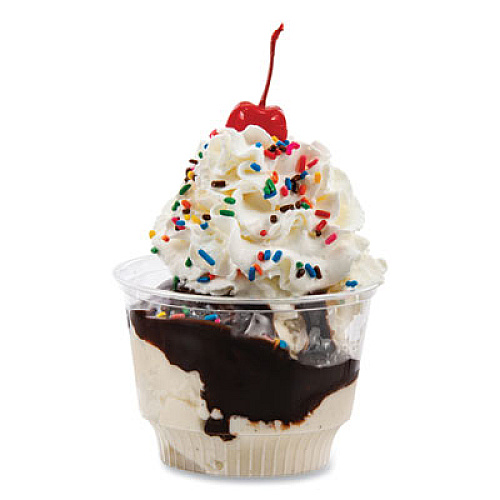 SOLO Sundae Cups, 8 oz, Plastic, Clear, 50/Bag, 20 Bags/Carton (SD8)