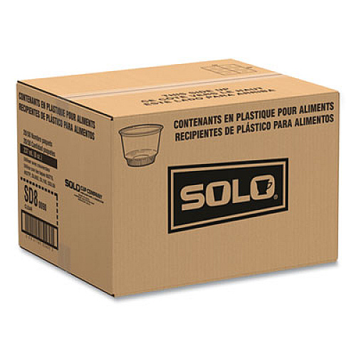 SOLO Sundae Cups, 8 oz, Plastic, Clear, 50/Bag, 20 Bags/Carton (SD8)