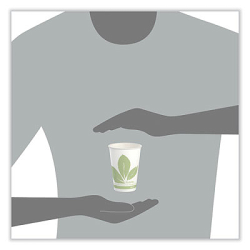 SOLO Bare Eco-Forward Paper Cold Cups, ProPlanet Seal, 7 oz, Green/White, 100/Sleeve, 20 Sleeves/Carton (R7BBBB)