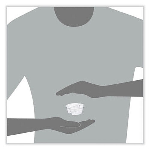 Dart Plastic Cup Insert, 3.5 oz, 3.6" Diameter x 1.3" h, Clear, 1,000/Carton (PF35C2)