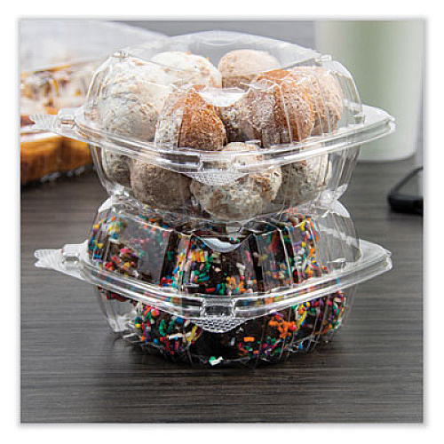 Dart ClearSeal Hinged-Lid Plastic Containers, 5.86 x 3.11, Clear, Plastic, 500/Carton (PET57PST1)