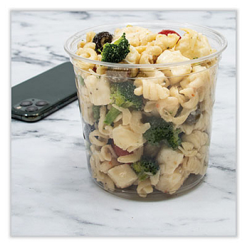 Dart Microgourmet Plastic Deli Container, 24 oz, 4.7" Diameter x 4.18" h, Translucent, 500/Carton (MN240100)